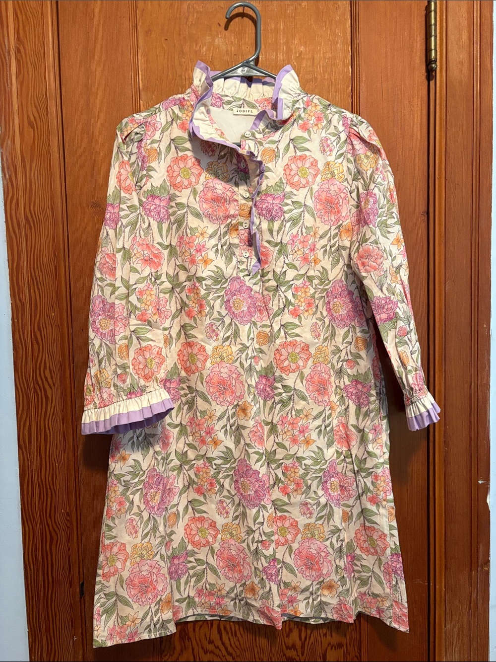 JODIFL Floral  Dress in Lavender, Pink & Green